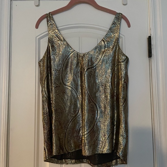 J Crew Women’s Cate Cami Metallic Paisley Top - Picture 5 of 5